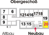 Neubau - Obergeschoß - Zimmer Nr. 20