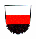 Wappen der Gemeinde Feilitzsch; Geteilt von Silber, Rot und Schwarz.